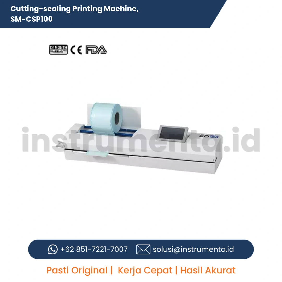 Automatic Cutting-Sealing Printing Machine Scitek SM-CSP100 Mesin Segel Potong dan Cetak Label Kantong Sterilisasi Otomatis CSSD